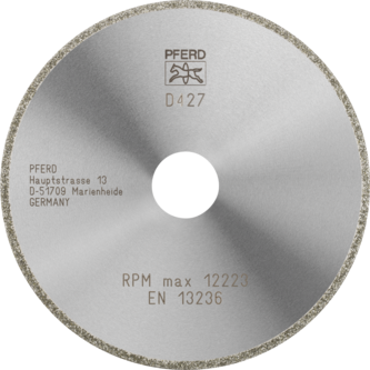 PFERD Dia.- und CBN-Trennwerkzeuge Galvanik D1A1R 125-2-22,23 D 427 GAD