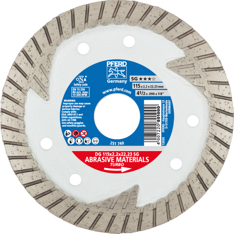 PFERD Diamantwerkzeuge für die Bauindustrie DG 115 x 2,2 x 22,23 SG