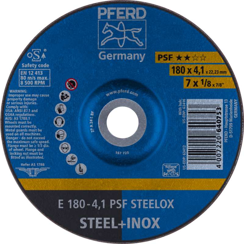 PFERD Schruppscheiben E 180-4,1 PSF STEELOX