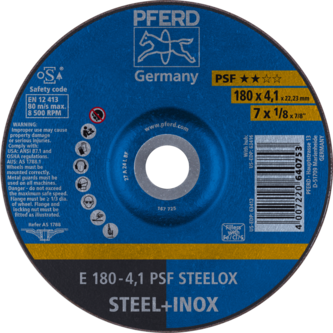 PFERD Schruppscheiben E 180-4,1 PSF STEELOX