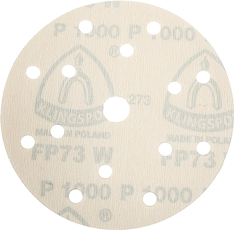 Klingspor - FP 73 WK Scheibe kletthaftend wirkstoffbeschichtet, 150 mm Korn 600 Lochform GLS47