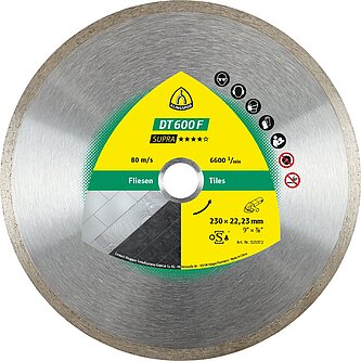 Klingspor - DT 600 F Diamanttrennscheibe, 115 x 1,6 x 22,23 mm 1,6 x 7 mm, geschlossener Rand