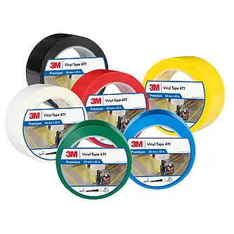 3M Weich-PVC-Klebeband 471, Gelb, 9.5 mm x 33, 0.14 mm