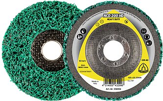 Klingspor - NCD 200HD Reinigungsscheibe, 125 x 22,23 mm Extratra grob Korund gerade