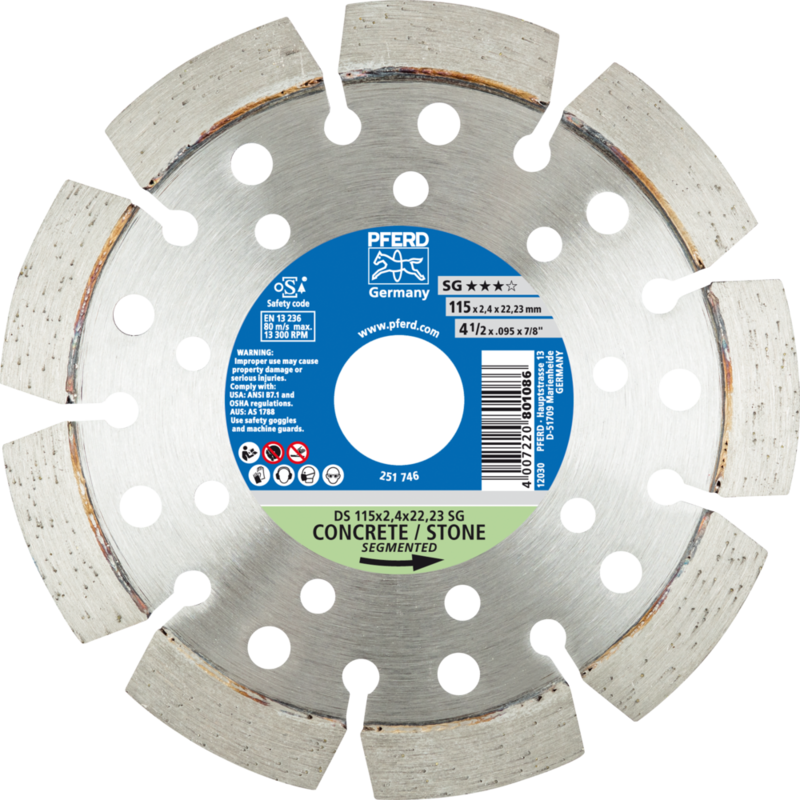 PFERD Diamantwerkzeuge für die Bauindustrie DS 115 x 2,4 x 22,23 SG